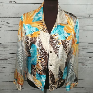 Russell Kemp Silk Leopard Print‎ Jacket